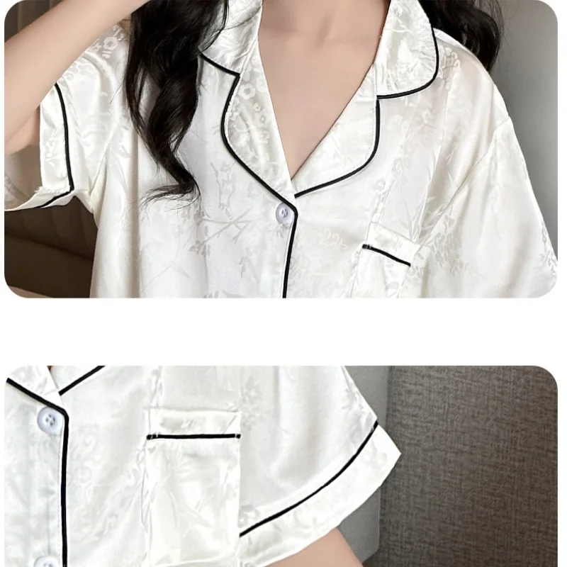 طفل الفتيات منامة مجموعات الاطفال زر أسفل ملابس خاصة طفل النوم مجموعة توين الفتيات بيجامة الأميرة الحرير ناعم ملابس خاصة حجم 4-14Y #4