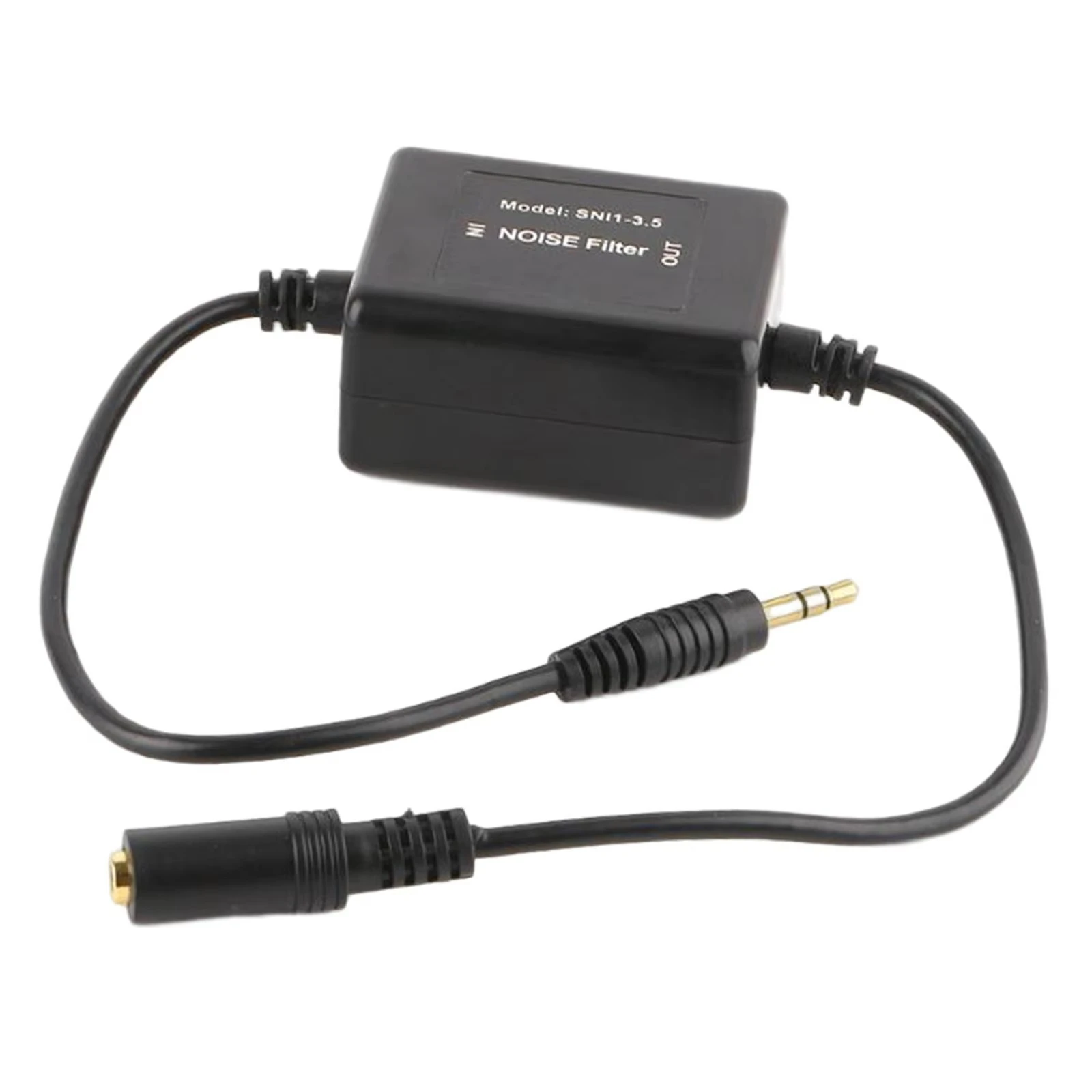 3.5mm Ground Loop Noise Isolator - For Car AUX & Home Stereo Systems