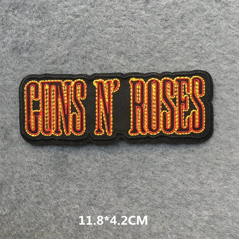 Rock Embroidery Patches on Clothes Ironing Patches for Clothing DIY Punk Clothes Jacket Stripes Stickers Music Band Appliques