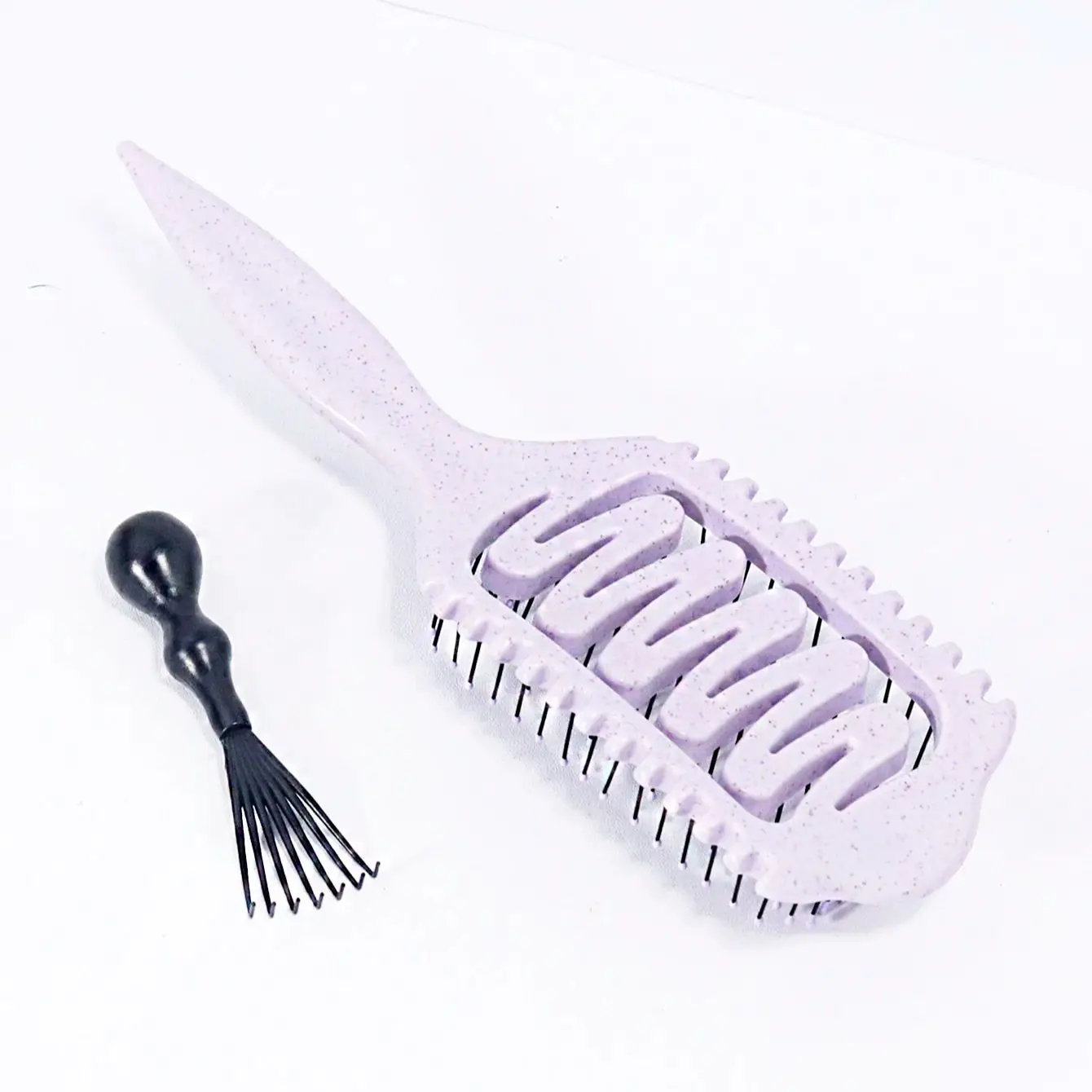 2-Piece Hair Styling Brushes with Cleaning Claws