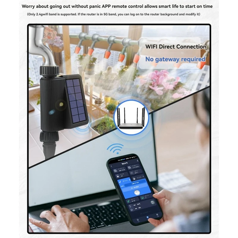 WIFI Solar Waterer Smart Garden Timer Sprinkler Automatic Irrigation Controller Watering Tool For Garden Outdoor
