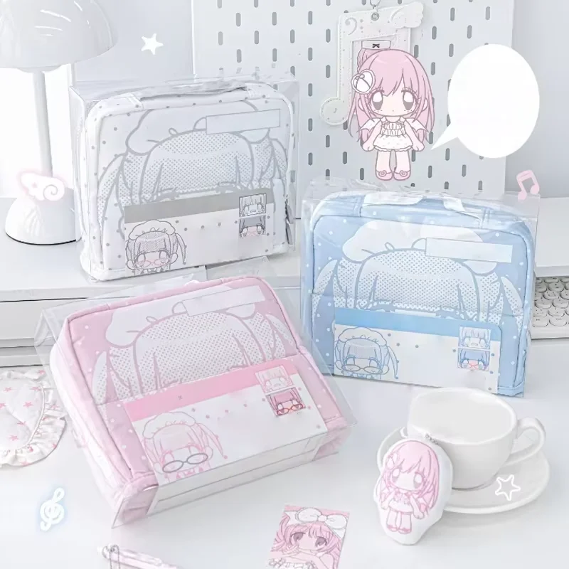 1pc-pumpum-co-ブランドのペンケース、高い美的魅力を備えた折りたたみ式、女子学生向けのペンケース、インスタイル文具