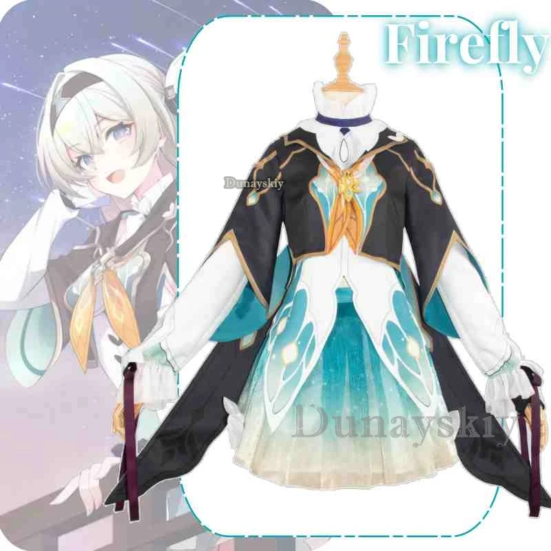 

Firefly Anime Game Honkai: Star Rail Cosplay Costume Clothes Uniform Cosplay Penacony Halloween Party Woman Set Firefly Cos