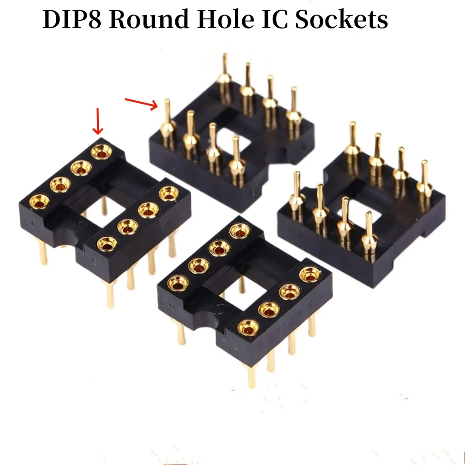 5-10 sztuk DIP8 8-pin 8P pozłacany okrągły otwór gniazdo IC MUSES01 OB2226AP gniazdo zintegrowane gniazdo wzmacniacza icnextron Seiko
