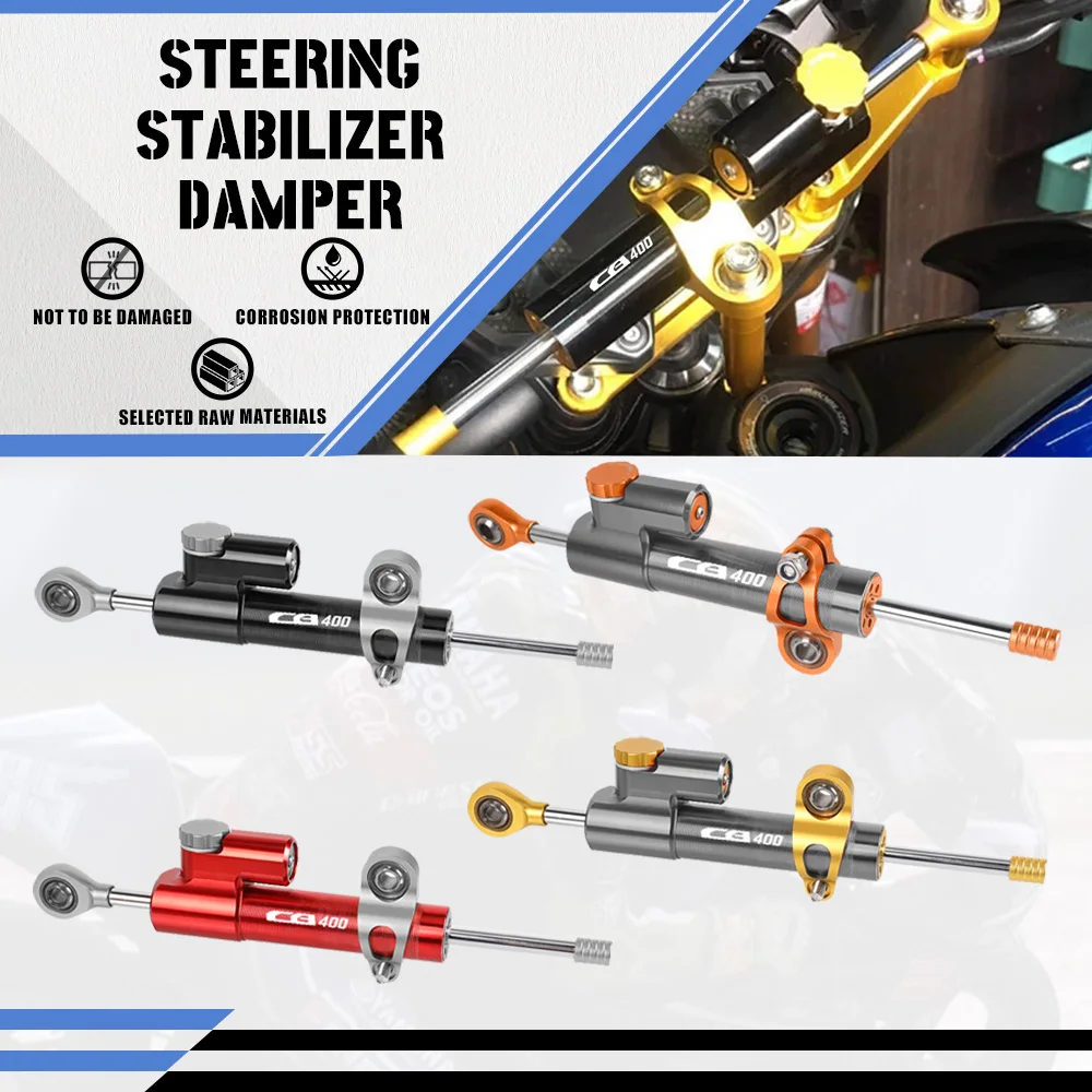 

For Honda CB400 VTEC CB 400 1999-2020 2021 2022 2023 2024 Universal Aluminum Motorcycle Damper Steering Stabilize Safety Control