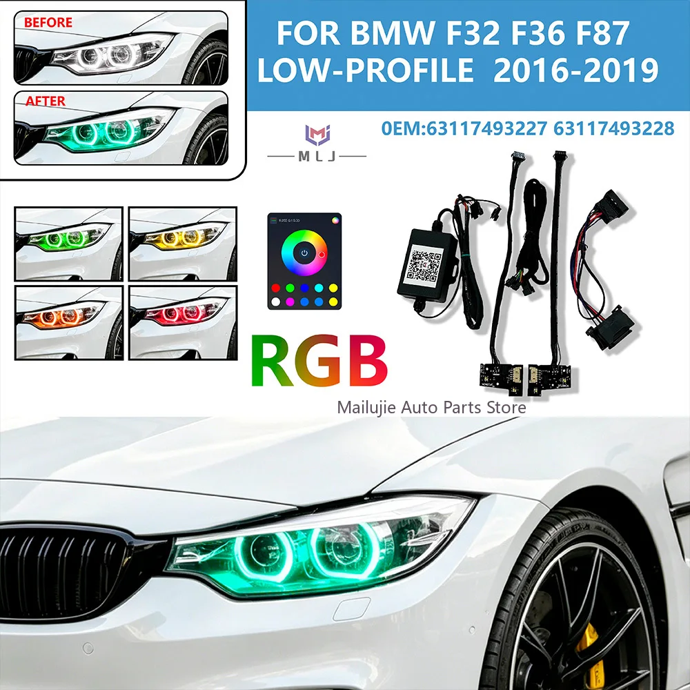 

FOR BMW F32 F36 F87 low-prpfile 2016-2019 OE 63117493227 117493228 Multiple Colors RGB Daytime Running Headlight Internal Wiring