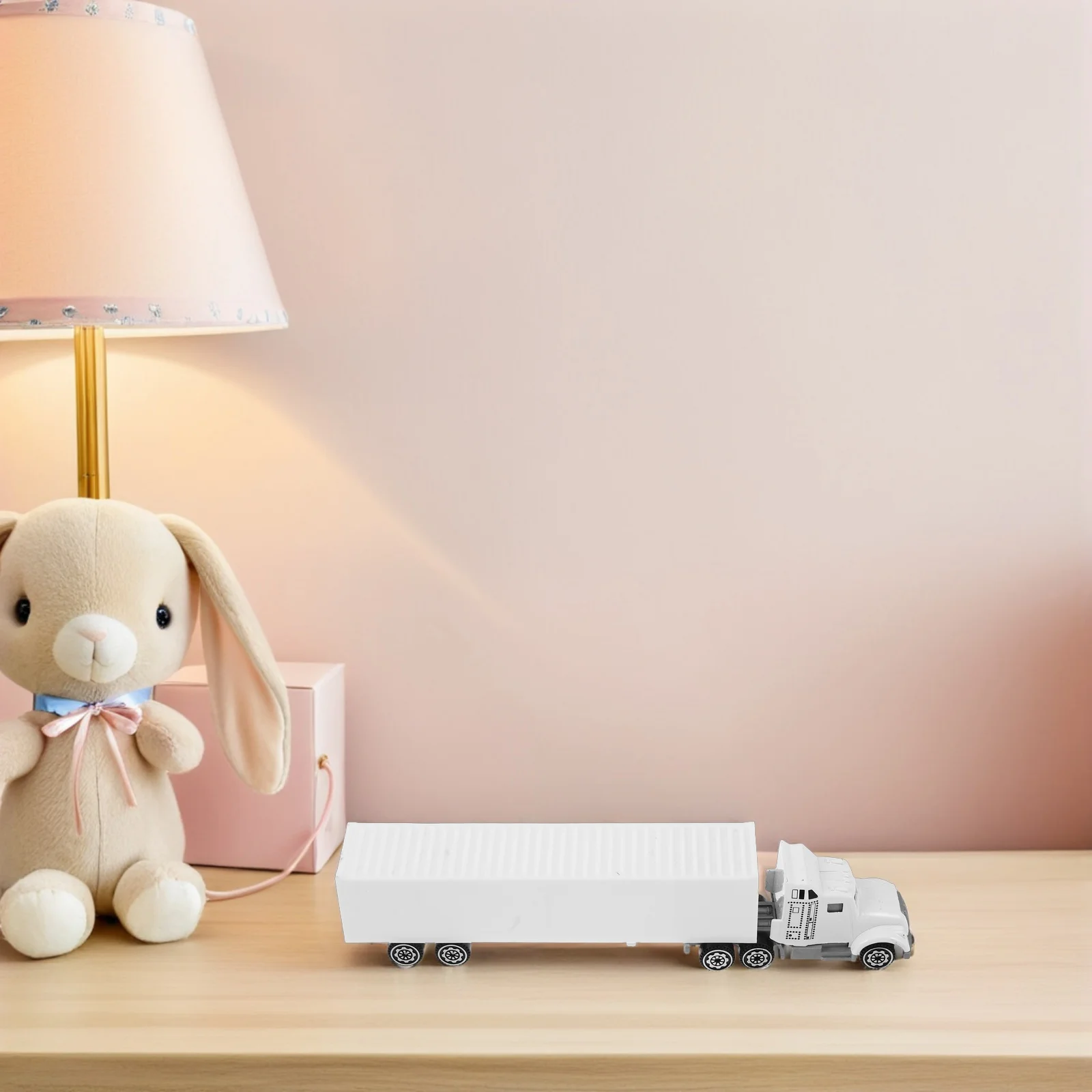 

Alloy Container Truck 7.66" Diecast Semi Truck Realistic Simulation Durable Metal Construction Vehicle For Kids Interactive