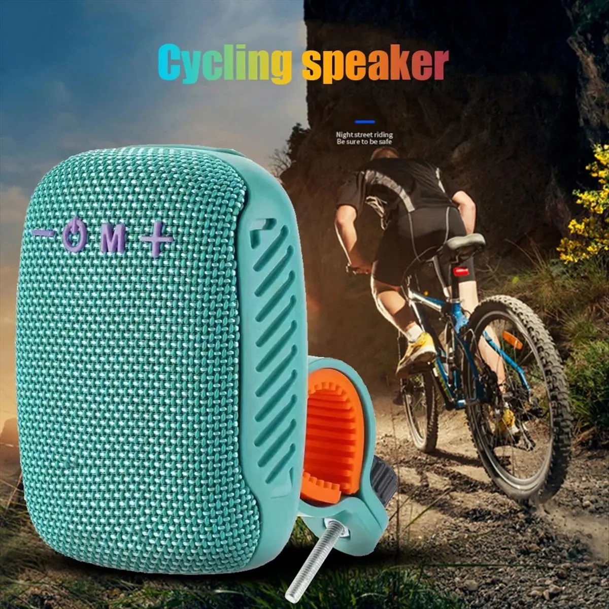 *N21R Outdoor Tragbarer Fahrrad-Reitlautsprecher Typ C USB wiederaufladbar wasserdicht Bluetooth-kompatibel für Roller Lila