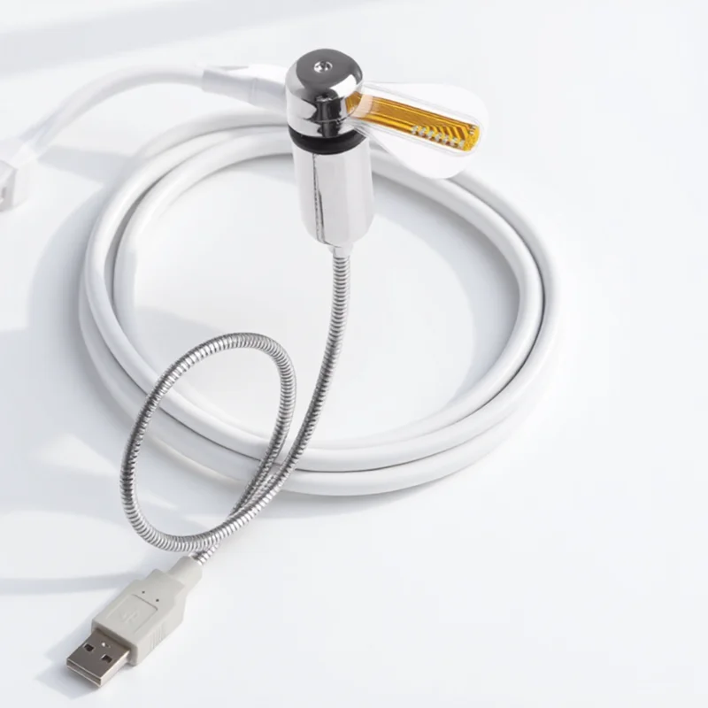 

Lightweight Usb With Red Led Display Flexible Pvc Neck Cooling Fan For Laptop Computer Desks Portable Foldable Fan For Home