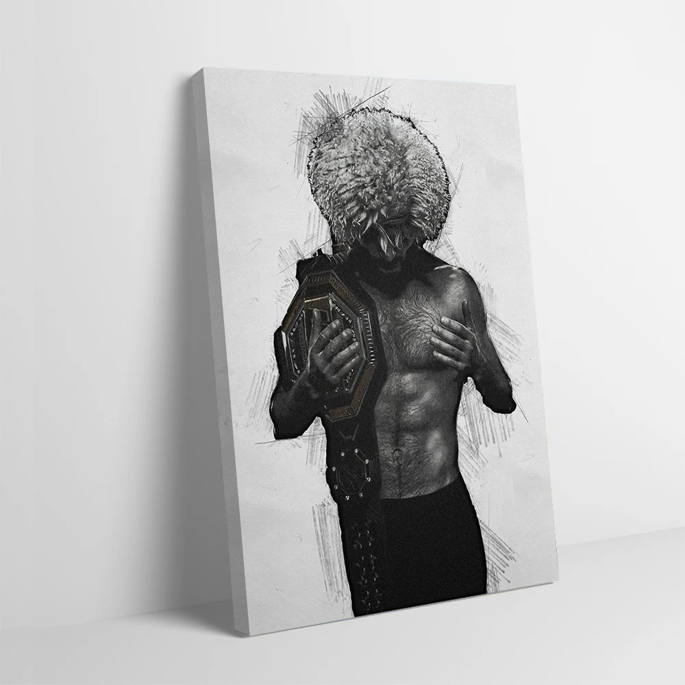 

Khabib Fighter Poster Customizable Printed Canvas Painting for Pictures Wall Art Bathroom Decor Room Bedroom Decoration Home