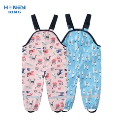 HONEYKING bambini pantaloni antipioggia impermeabili tute per bambini ragazzi ragazze salopette pantaloni moda bambini tuta spiaggia sabbia Wading pantaloni