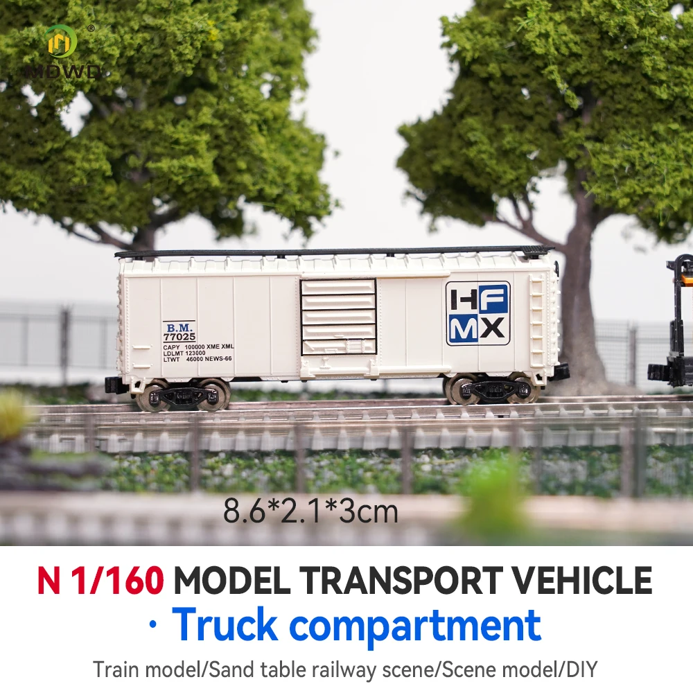 N Scale MDWD 1:160 Transport Refrigerated Boxcar - Metal wheels Train  Blank Model Wagon for Model Railway