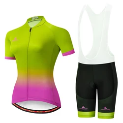 Cycling Jersey Set WOMEN Team Bike Clothes Summer Bicycle Clothing Breathable Cycling Set Maillot Conjunto Ropa Ciclismo