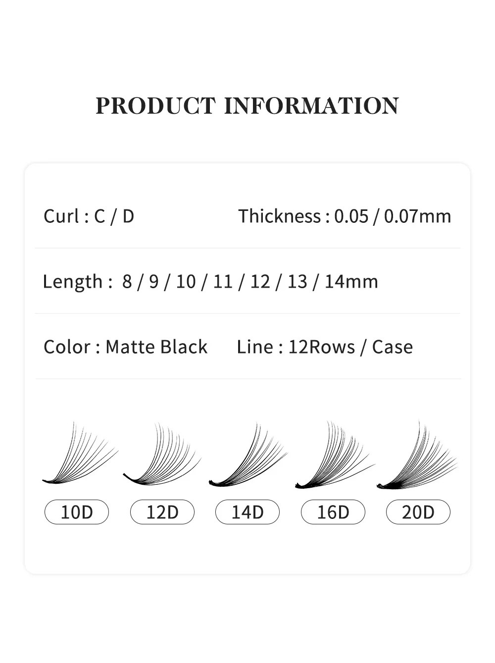 NATUHANA 10D 12D 14D 16D 20D Vorgefertigte Volumenfächer Lange Wurzel Falsche Wimpern Lon Stem Faux Nerz Russische Wimpernverlängerungen – Detail 5