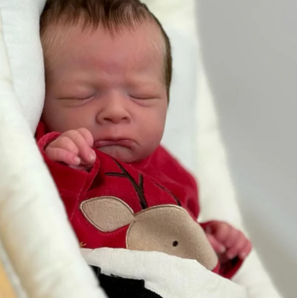 

NPK 19inch Milan Reborn Doll Kit - Lifelike Sleeping Baby with Cloth Body Fresh Color Soft Touch for Collectors And Playtime