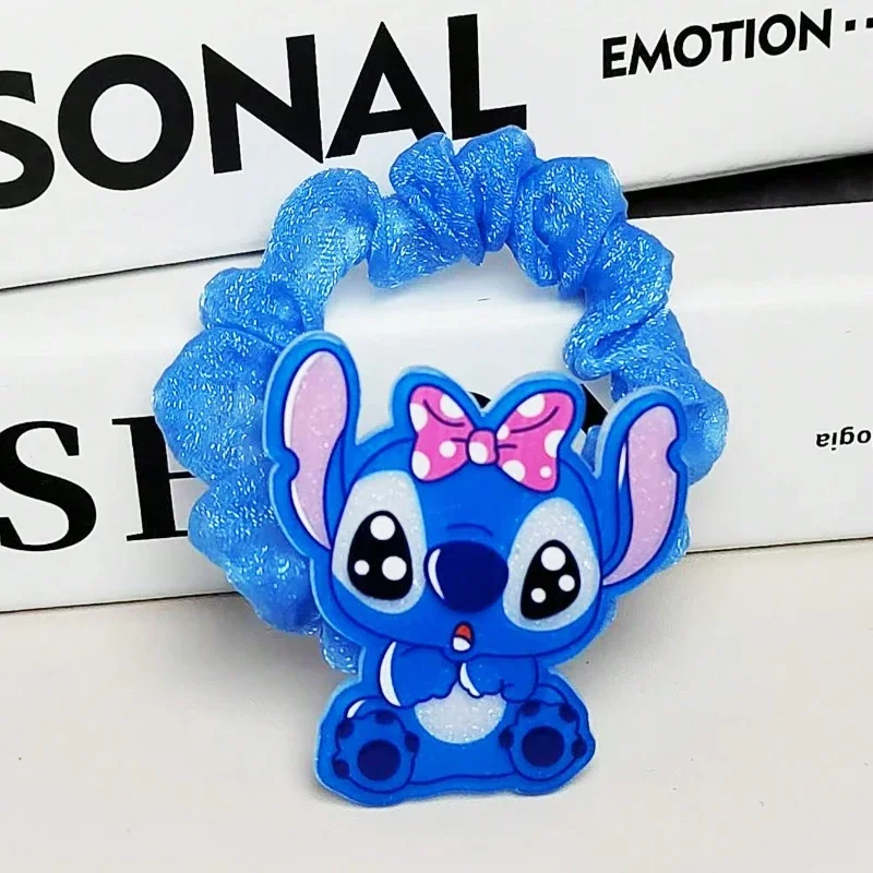 MINISO-Anillo para el cabello con punto azul para el intestino, accesorios, coleta, banda de goma, corazón para niña, cuerda de estilo dulce, estudiante de alta elasticidad