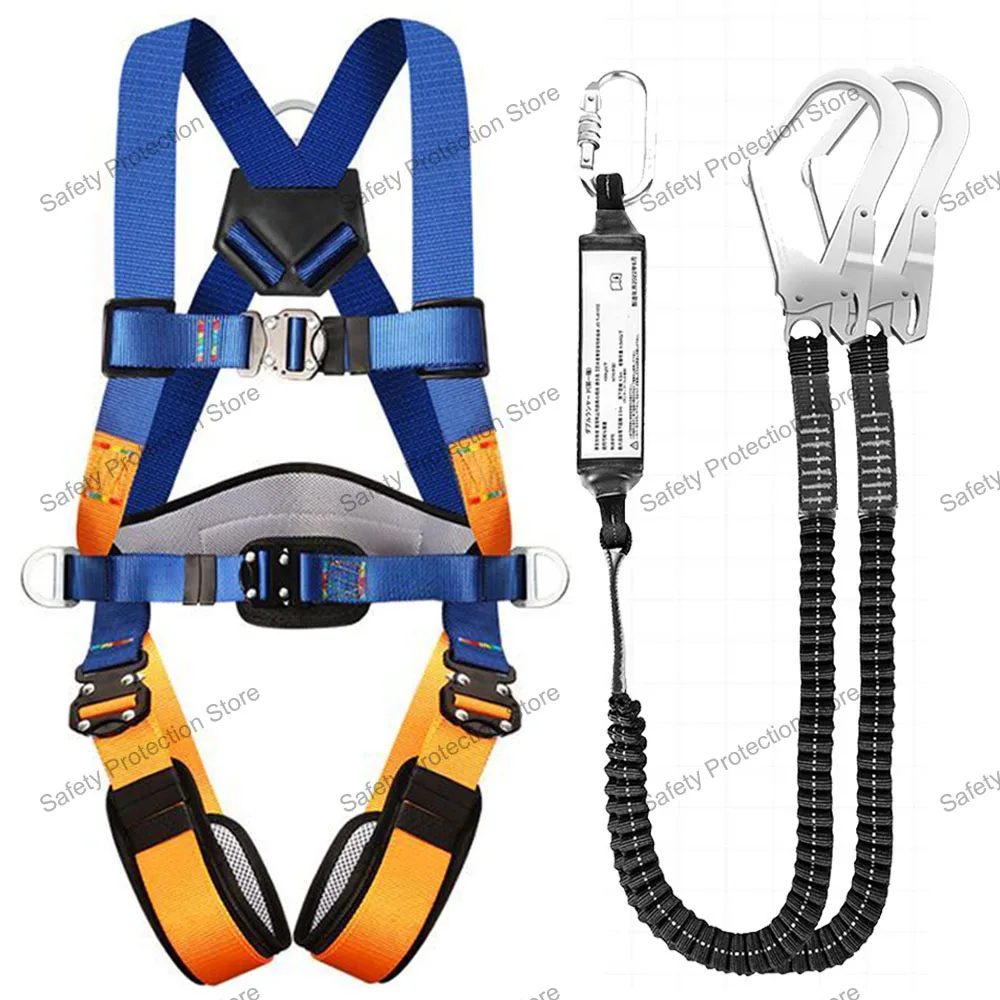 

High Altitude Work Safety Harness Full Body Five-point Safety Belt Outdoor Climbing Training Construction Protective Equipment