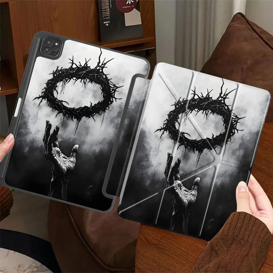 

Tablet Case For iPad Air 4 5 M3 M2 M4 11inch Mini 6 7 Pro 2025 Pro 11th 10th 9th 8th 7th 12.9inch Holder Cover Creative Head