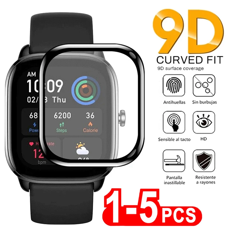 9D Tempered Soft Glass Watch Film for Amazfit BiP S Lite Bip U Pro bip 3 Pop Pro Screen Protector for Amazfit GTS 2 3 4 mini 2E