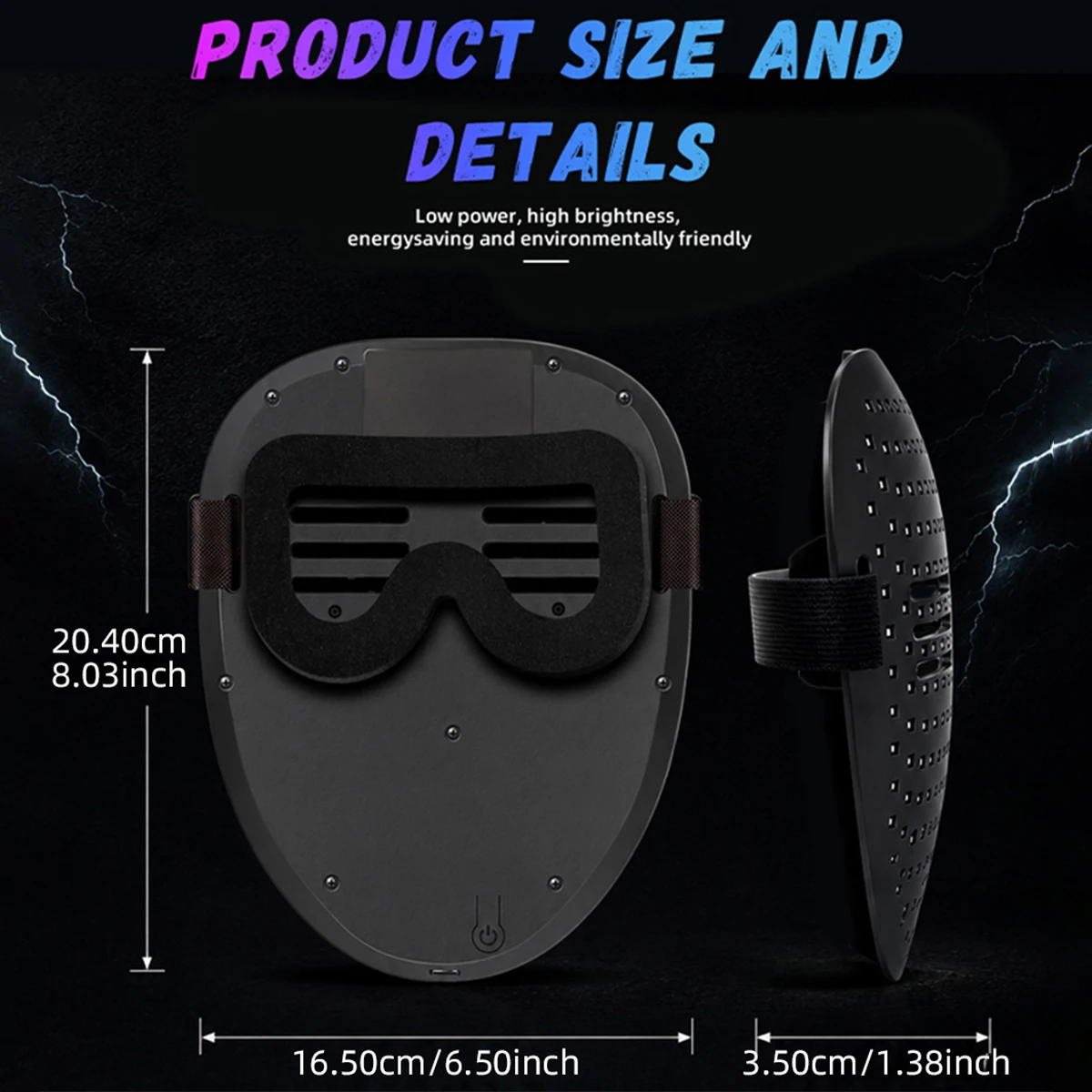 Беспроводная неоновая LED-маск – обзор и цена Led Purge Mask Halloween