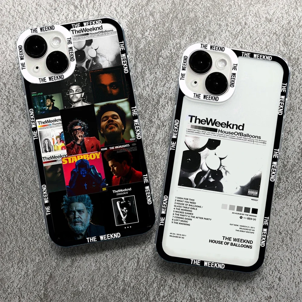 HOT The Weeknd custodia per telefono Poster minimalista per iPhone 16 15 14 13 12 11 Pro MAX Mini SE 8 7 Plus Cover trasparente Fundas Coque