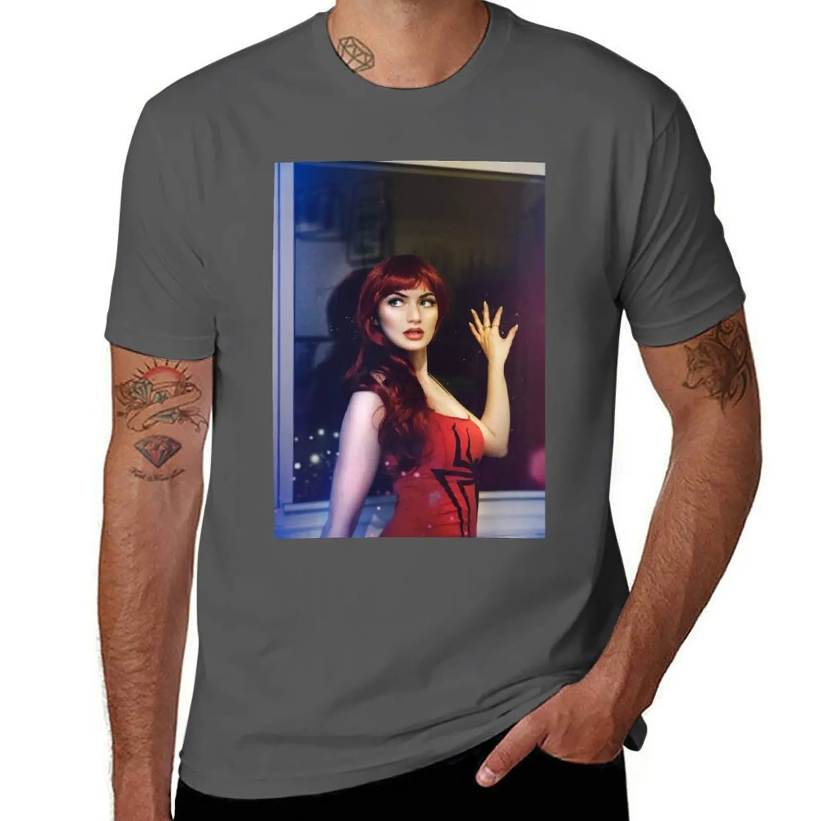 

Mary Jane Watson T-Shirt Daily Wear Plain Short Sleeve Shirt
