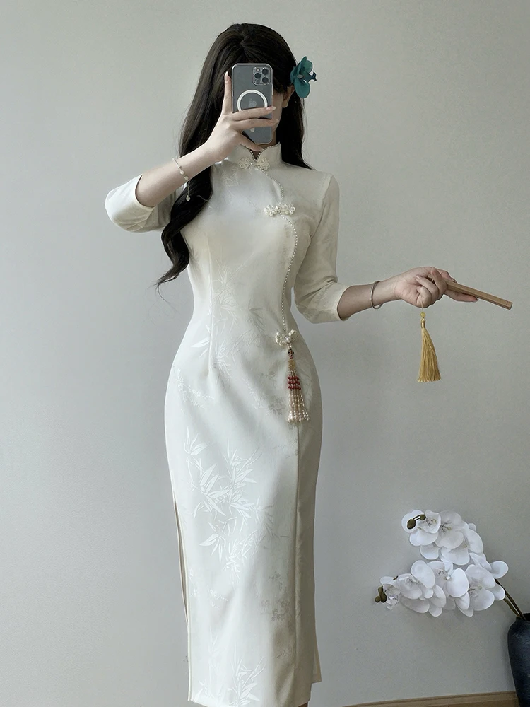 

Улучшенная модель: Новая китайская одежда для повседневной носки, высококачественная, приталенная, для молодых девушек, с ощущением роскоши, выполненная по старинным технологиям, 202...