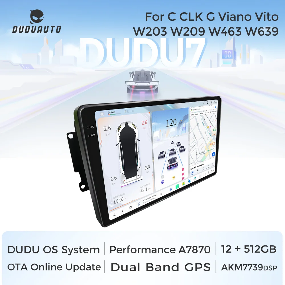 DUDUAUTO DUDU7 Интеллектуальная система Carplay для Benz C CLK G Viano Vito W203 W209 W463 W639 Android auto car play Автомобильный радиоплеер DUDUAUTO DUDU7 Интеллектуальная система Carplay для Benz C CLK G Viano Vito W203 W209 W463 W639 Android auto car play Автомобильный радиоплеер
