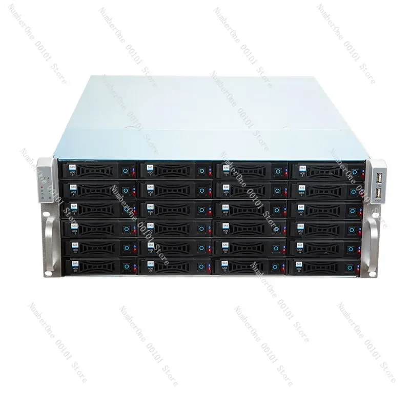 New 4U24 hard disk hot swappable chassis, rack mounted network storage server, NAS multi bay SATA/SAS