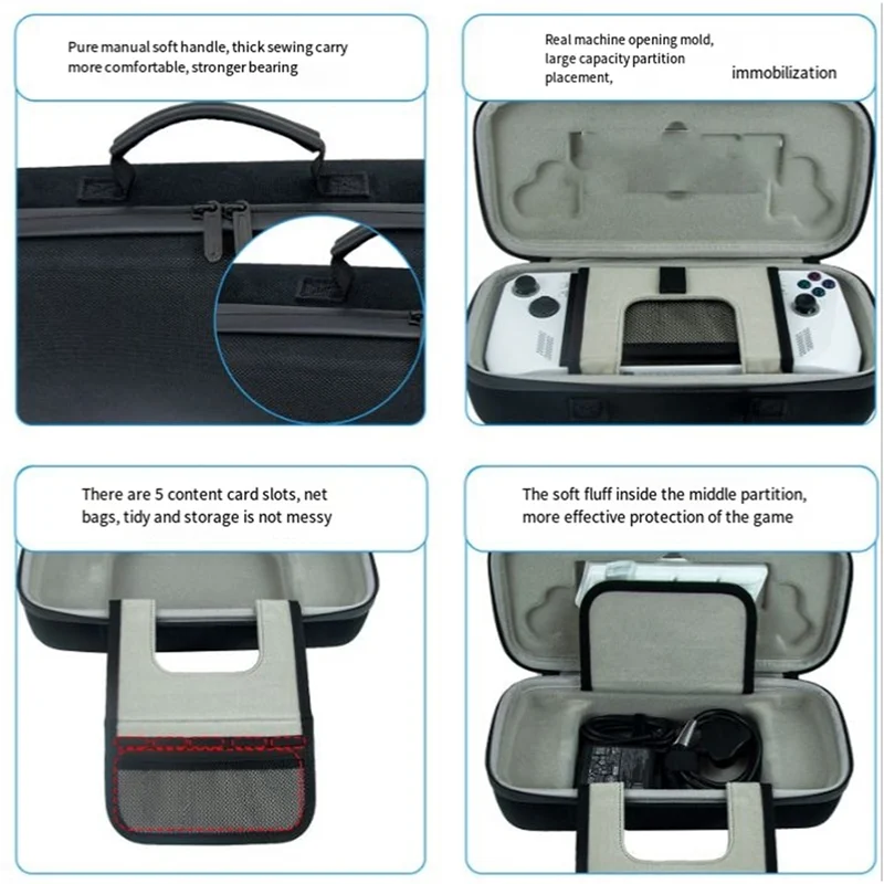 

AED5-Game Console Storage Box Handheld Hard Case Handheld Game Console Eva Portable Game Console Handheld Hard Case For ROG ALLY