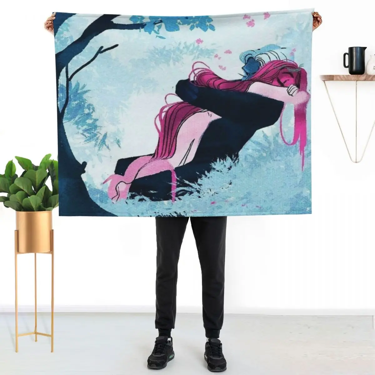 Lore olympus Throw Blanket Polar Blankets Sofas Of Decoration wednesday Bed Fashionable Hair Fashion Sofas Blankets