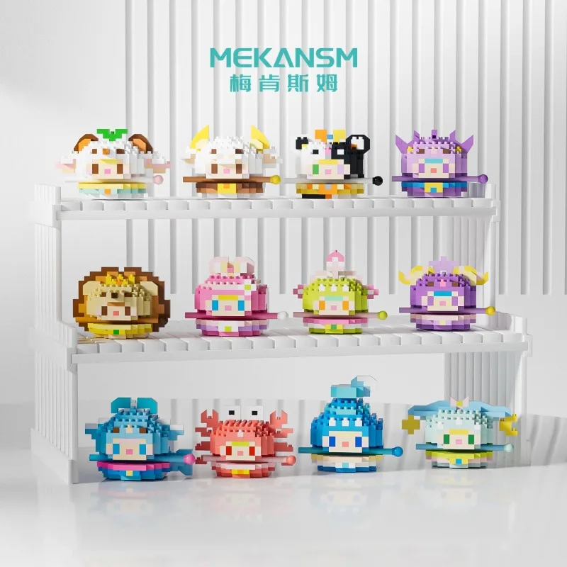 Handmade Assembly of Building Block Toys for The Twelve Zodiac Animals DIY Puzzle Assembly of Cartoon Building Block Toy Models