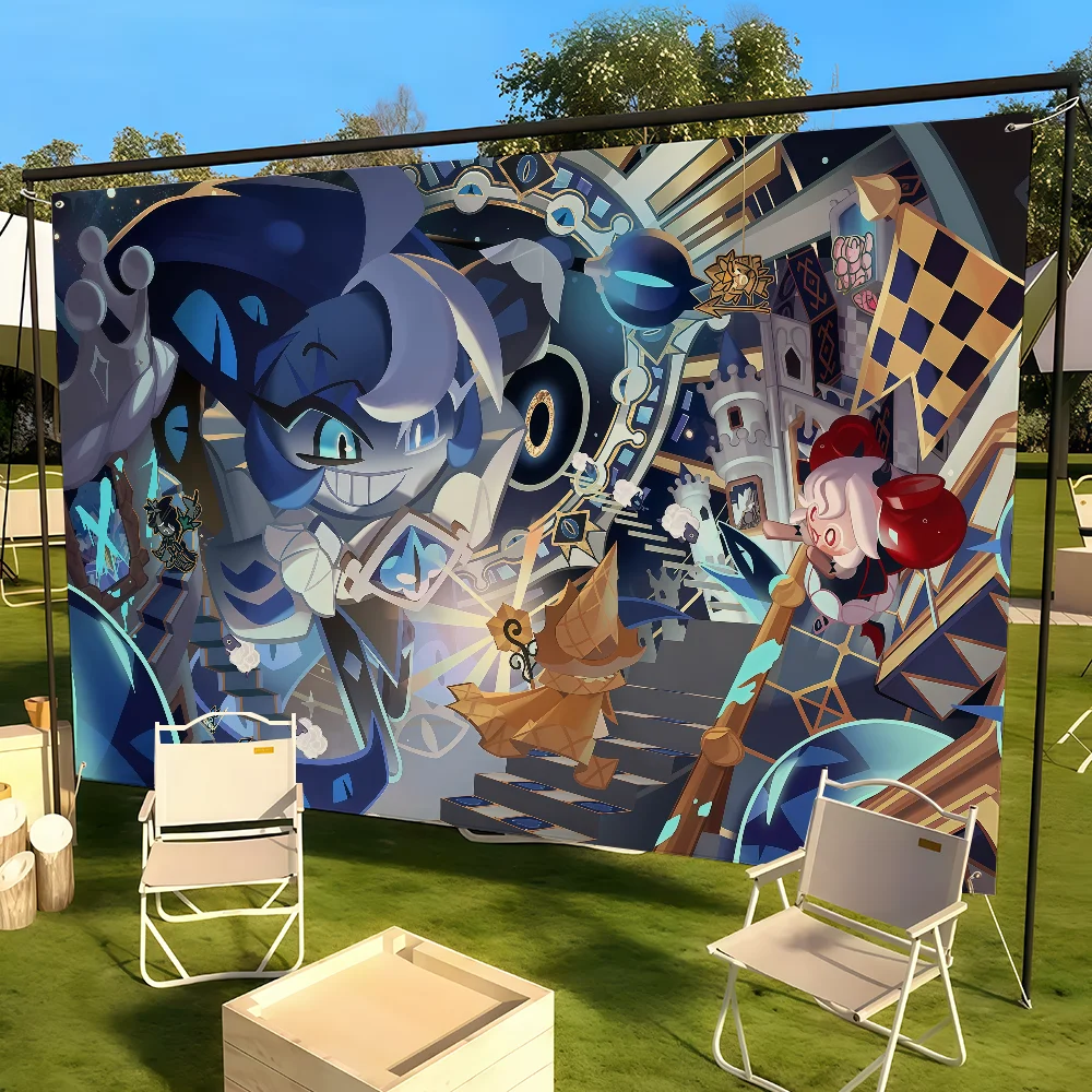 Game C-Cookie R-Run K-Kingdom Shadow Milk Cookie flag Custom Camping Garden Decor Party Backdrops Wall Art Family Gifts