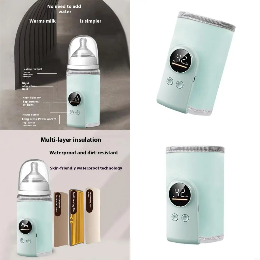 

K8GF Infant Milk Bottle Temperature Regulator 6 Heat Level 18W Rapid Warm Feature Night Light Reusable Feeding Accessory