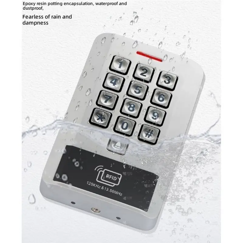 AT82-Waterproof Metal Standalone Controller RFID Access Control System:125Khz Smart Keypad Reader