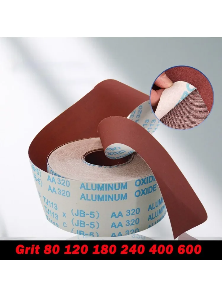 Feuilles abrasives abrasives pour gril émeri, rouleau de papier abrasif, 4 en effet, 100mm de largeur, grain 80, 120, 150, 180, 240, 400, 600, 1 m, 3 m, 5m