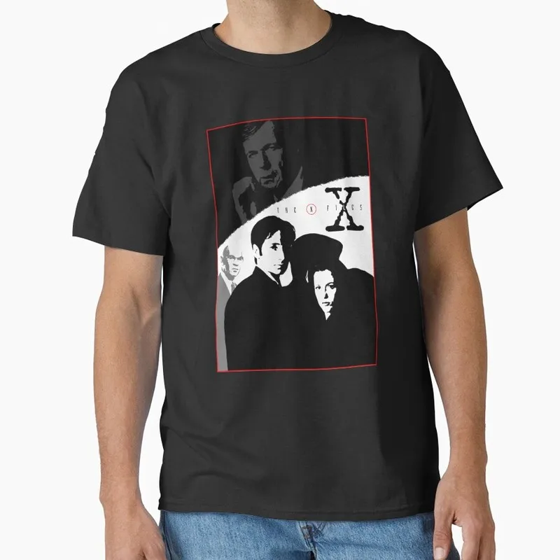 Trust No One Vintage Sci fi tv series The X Files Gift t shirt 1104 Retro Alien movie Graphic clothes All size tops S-6XL
