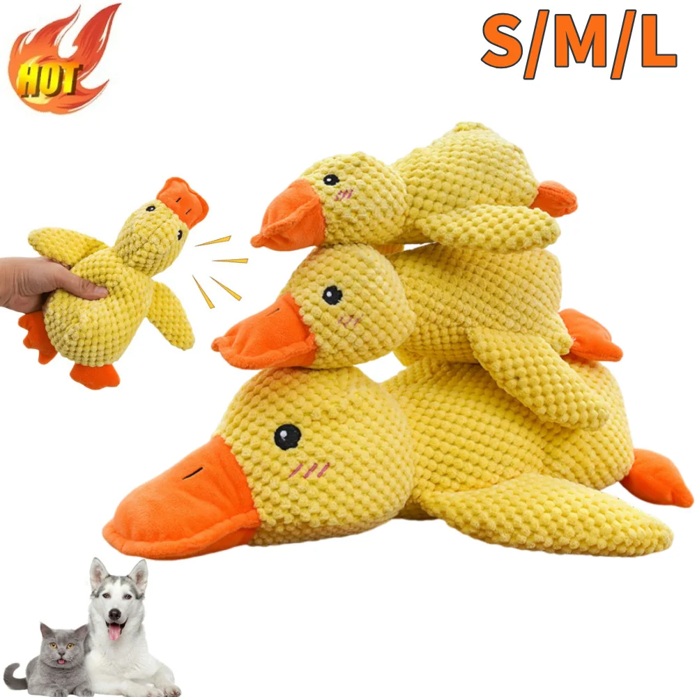 Köpek Sakinleştirici Ördek Çiğneme Oyuncak Quacking Ses ile Sakinleştirici Ördek Köpek Oyuncak Yastık Oyuncak Köpek Doldurulmuş Hayvanlar Köpekler için Çiğneme Oyuncak