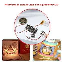 GC03 Recording Card Movement Creative Gift Box Christmas Birthday Card Music Cover MP3 Download Voice Module TYPE-C with Speaker