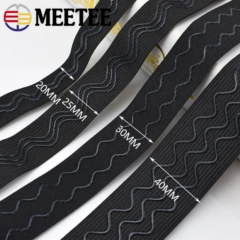 

5/10M 10-50mm Non-slip Silicone Elastic Band for Underwear Bra Strap Waist Belt Garment Stretch Ribbon Sewing Trim Tape Crafts