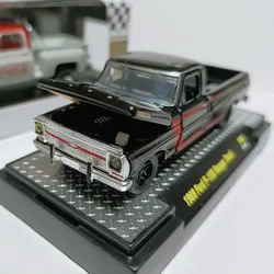 M2 1:64 Scale Diecast Alloy Ford F100 Ranger 1969 Transport Pickup Truck Toy Cars Model Classics Adult Souvenir Collection Gifts