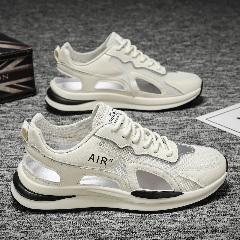 

New 2025 Men's Casual Hollow out Breathable Lightweight Wear-Resistant Sports oes Comfortable Faionable Low Top Sneakers