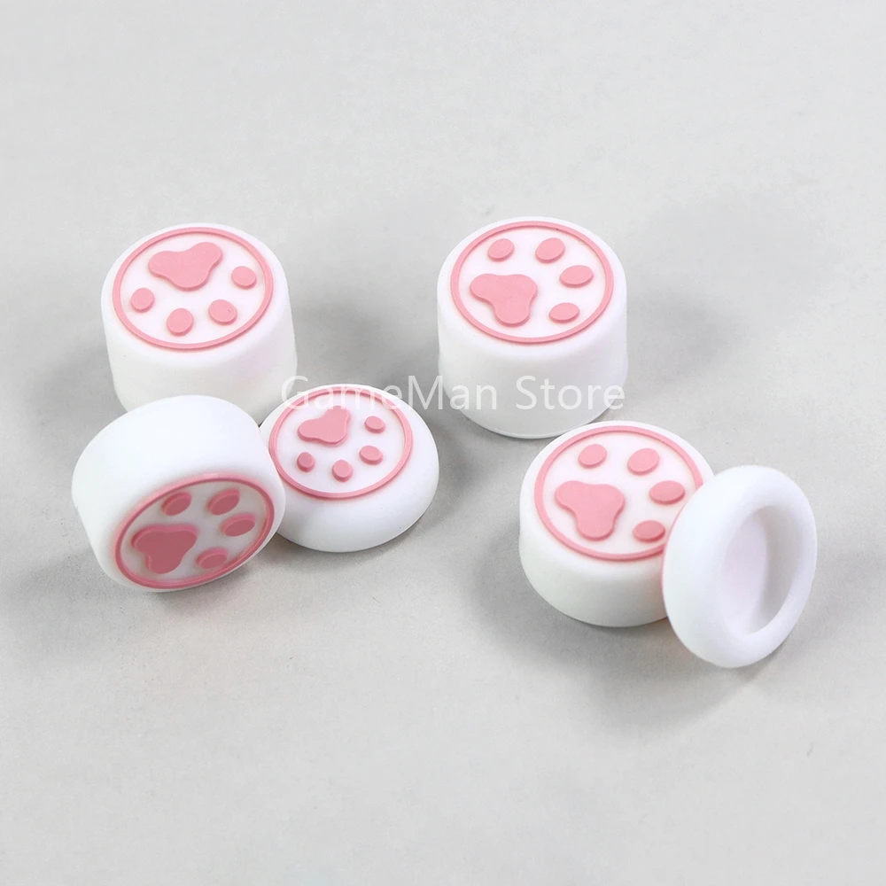 1 مجموعة ل PS5 PS4 XBOX سلسلة PS3 التبديل برو XBOXONE XBOX360 المضادة للانزلاق كاب مع القط باو نمط المقود الروك واقية قبعات