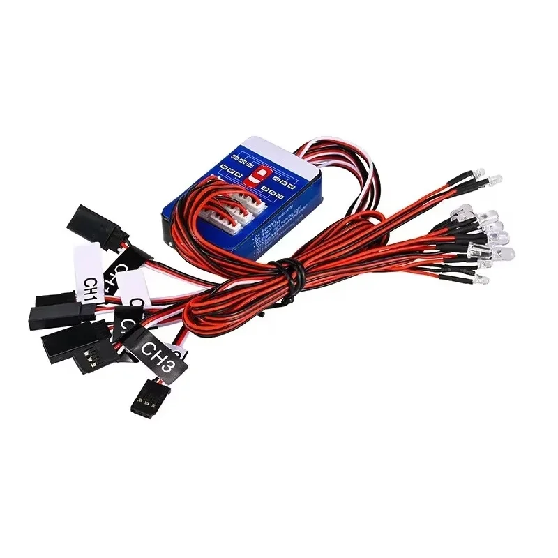 Rc 12 Led Lighting System Kit Smart Simulation Lights 1/10 Drift On Road Rc Car Yokomo Tamiya Hop-Up Options Remote Control