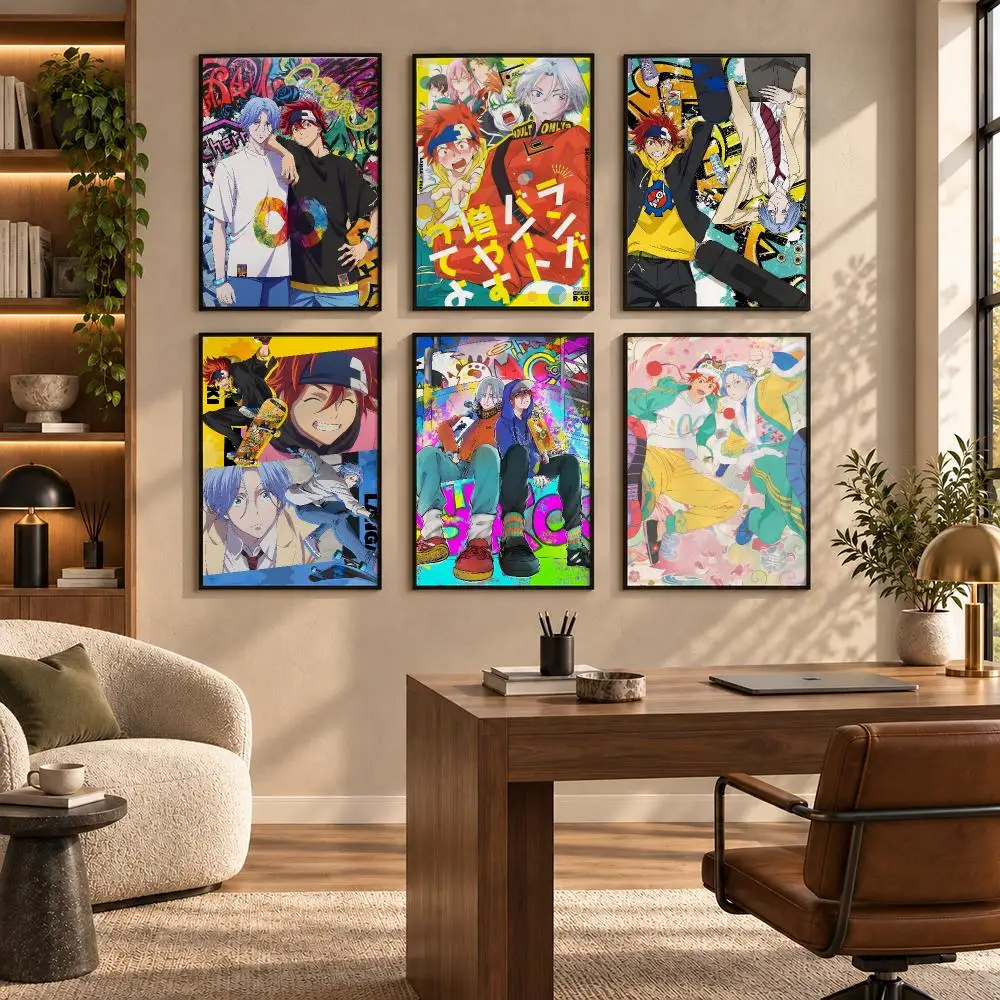 SK8 the Infinity Skate Anime Poster Self-adhesive Art Waterproof Paper Sticker Coffee House Bar Room Wall Decor