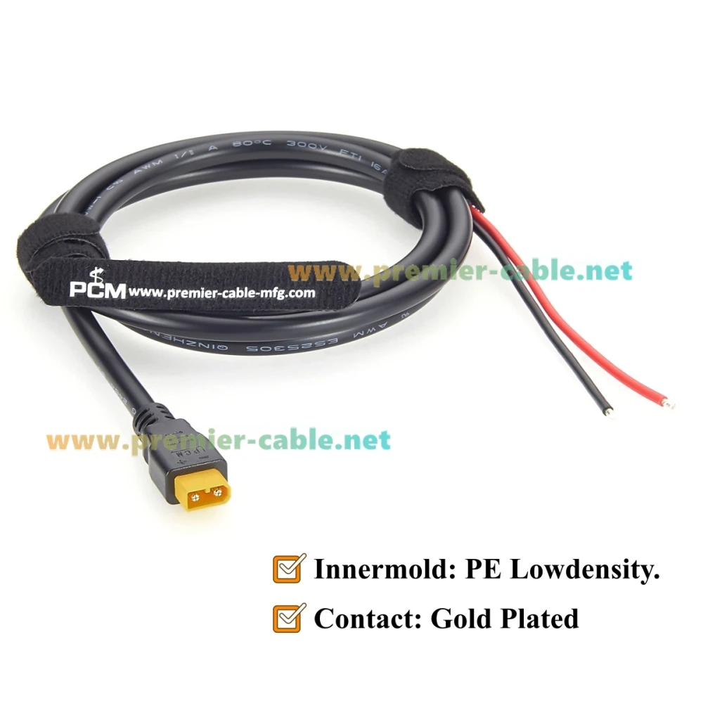 XT30 Stecker auf offenes Ende Stromkabel 16AWG XT30 Pigtail mit blankem Kabelende für RC-Akku, FPV-Drohne, LED-Licht, tragbare Powerstation – Detail 5