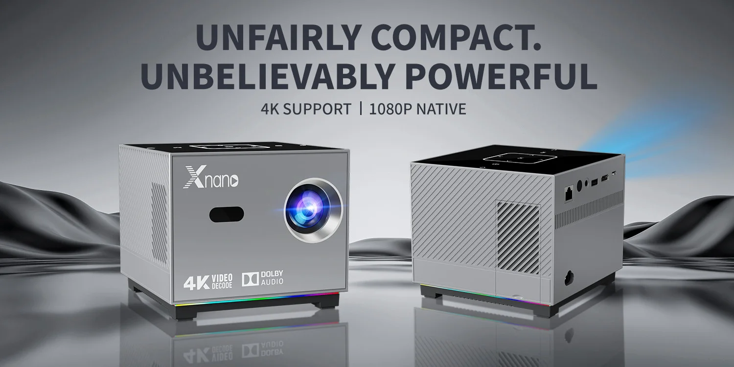 Xnano X3 Tragbarer Projektor 250ANSI Native 720P Unterstützt 4K Elektrischer Fokus Auto-Keystone Android 11 Dual-WLAN Bluetooth ARGB-Licht Heimkino-Beamer für Schlafzimmer Gaming und Streaming – Detail 4