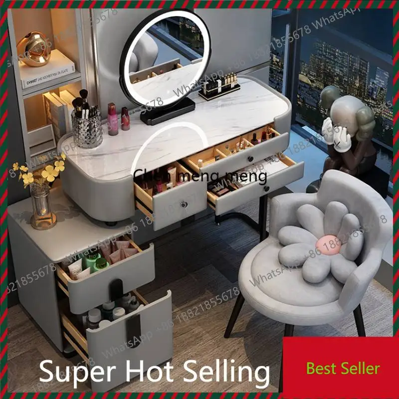 

Bedroom Makeup Organizer Dresser Storage Drawer Modern Luxury Mirrors Dressers Lounge Nordic Wood Mesa De Maquillaje Furniture