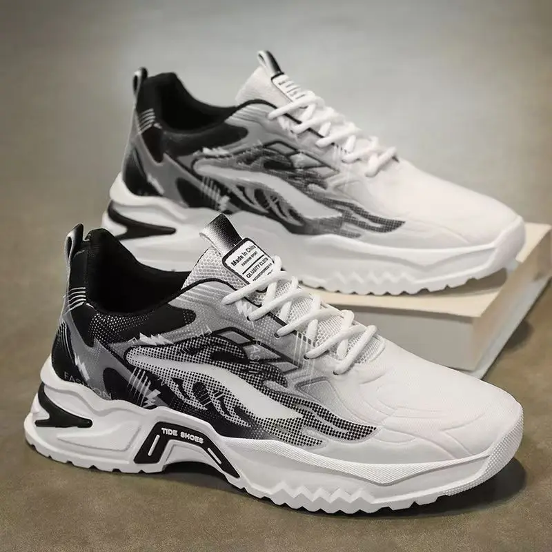 Zapatos informales para hombre, cómodos, ligeros, transpirables, diseño de personalidad, deportes de alta calidad, correr al aire libre, zapatos altos para hombre