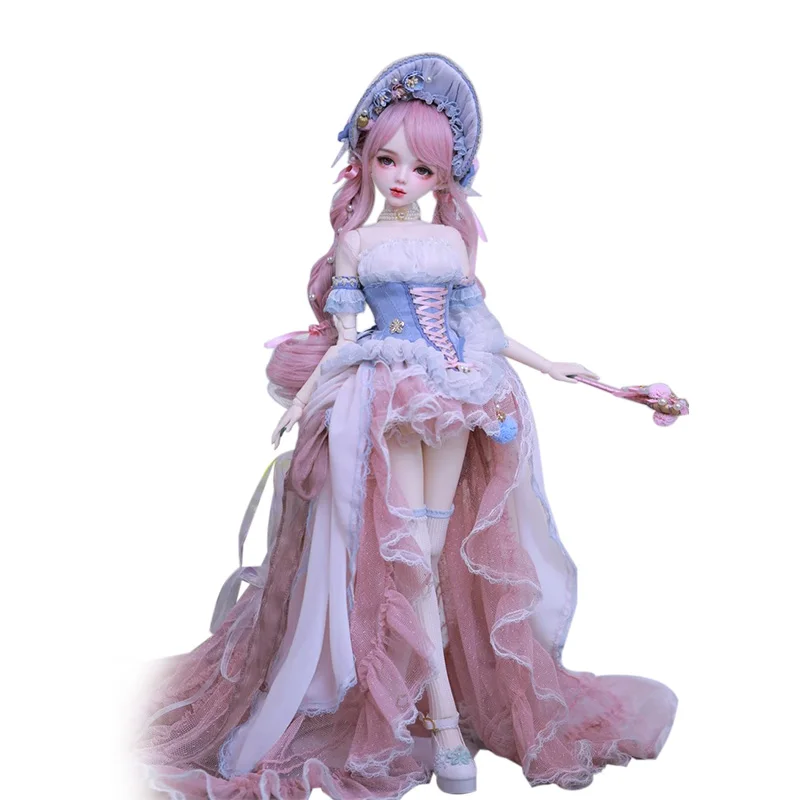 1/3 BJD Doll Princess kostium projektant makijaż Ball Jointed 60CM Doll For Girls Gift Full Set Body With Fashion Clothes Shoes Wig